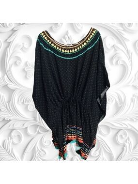 Rachel Roy + Seu Jorge colorful Kimono Style Blouse Size Medium